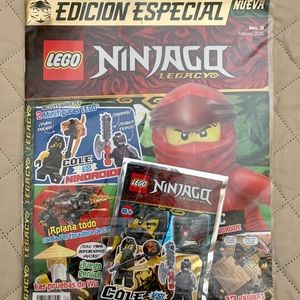 Panini Lego Magazine with Ninjago Figures Issue No.3 Feb 2020 IN SPANISH
